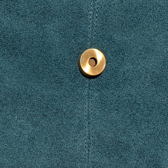 Anabaglish Teal Suede Leather Boho Purse - Picture 13 of 13